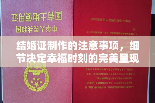 长治结婚证制作的注意事项，细节决定幸福时刻的完美呈现